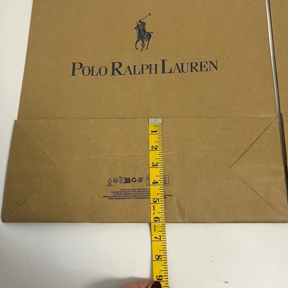 Polo Ralph Lauren Set Of 2 Paper Shopping Large Bags New